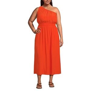 Gauze materiall one shoulder maxi dress NWT